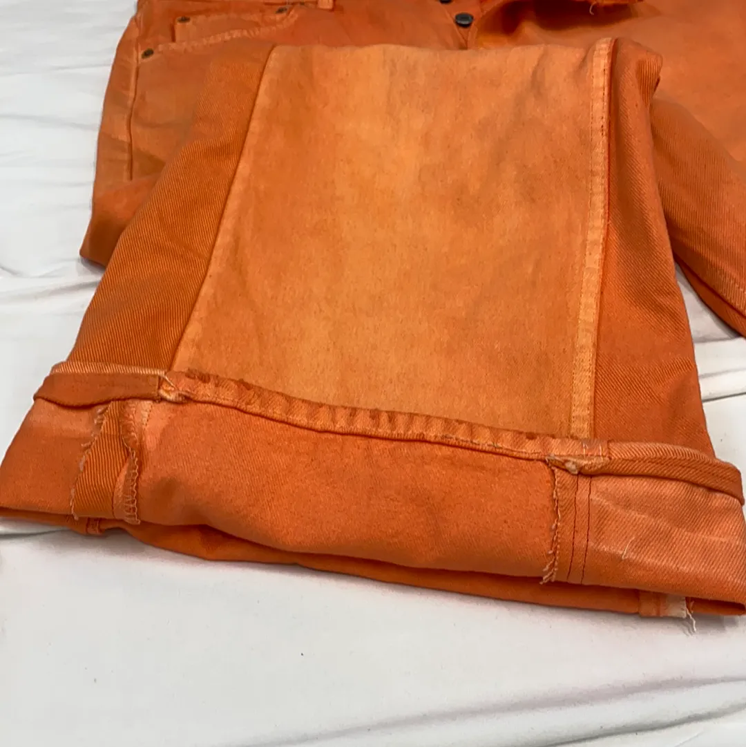 1980s Vintage Levi’s Orange Bell Bottom Flare 501 Jeans - W36