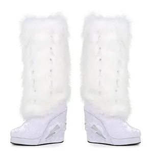 455-HAPPY 4" Inch Light Up Platform And Fur