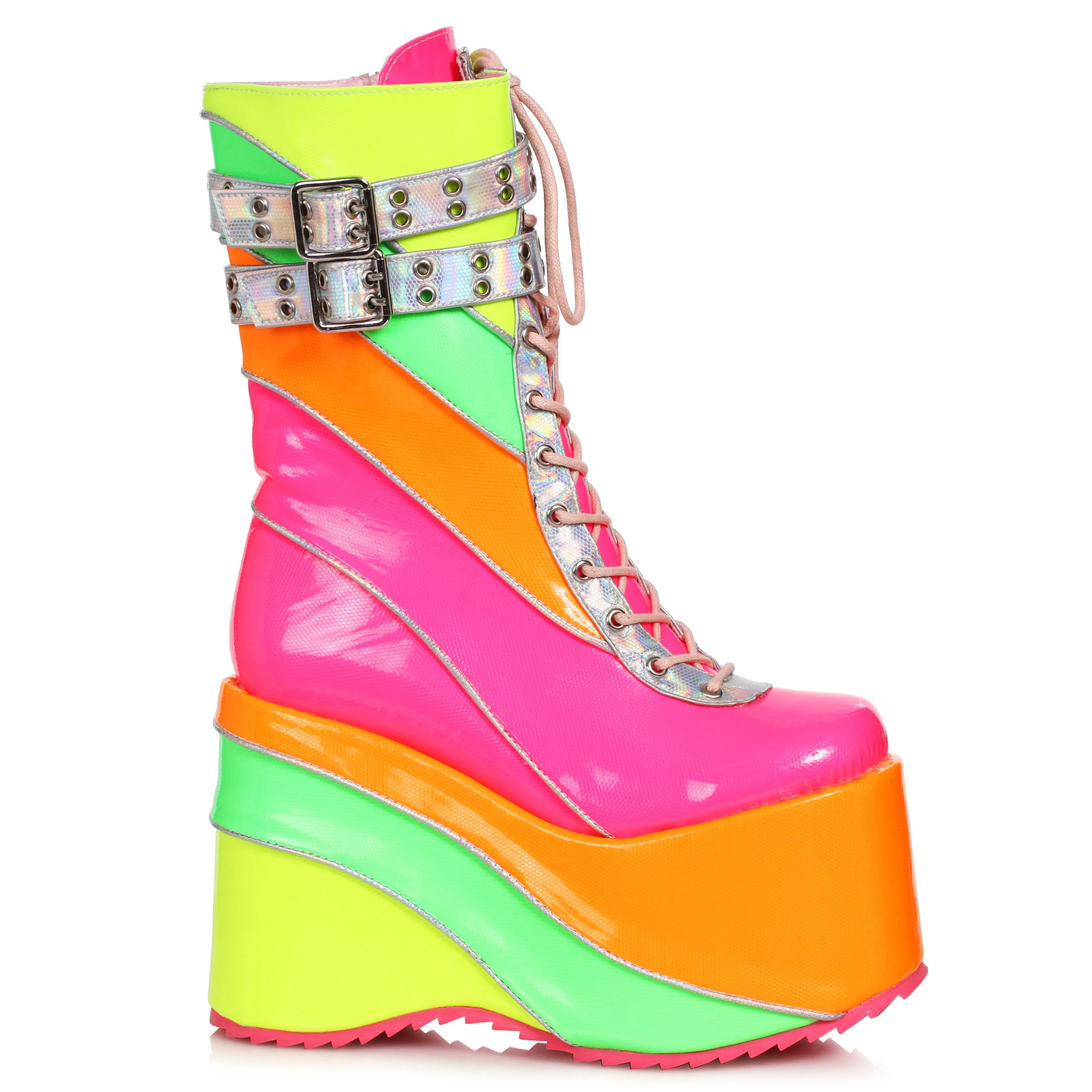 500-SHARLA 5" Chunky Heel Platform Boot