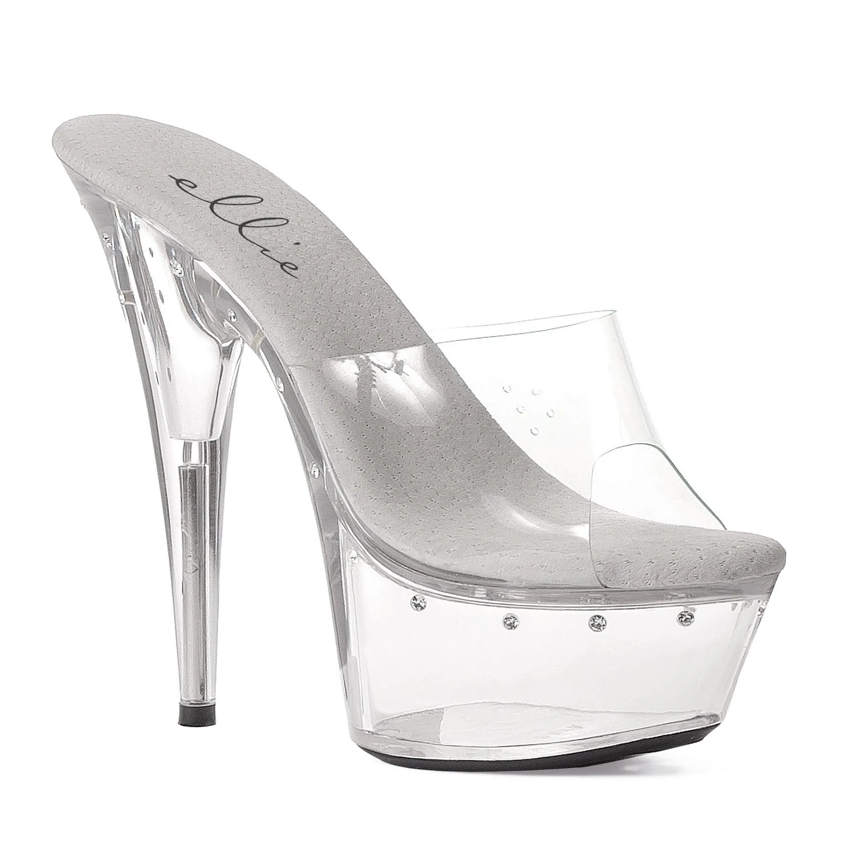 609-HARMONY 6" Heel W/ Rhinestones On Platform.
