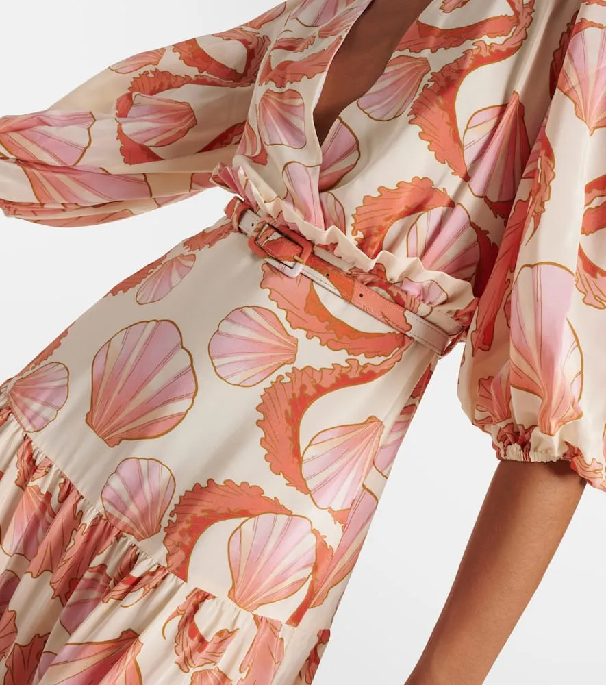 Adriana Degreas Seashell silk maxi dress