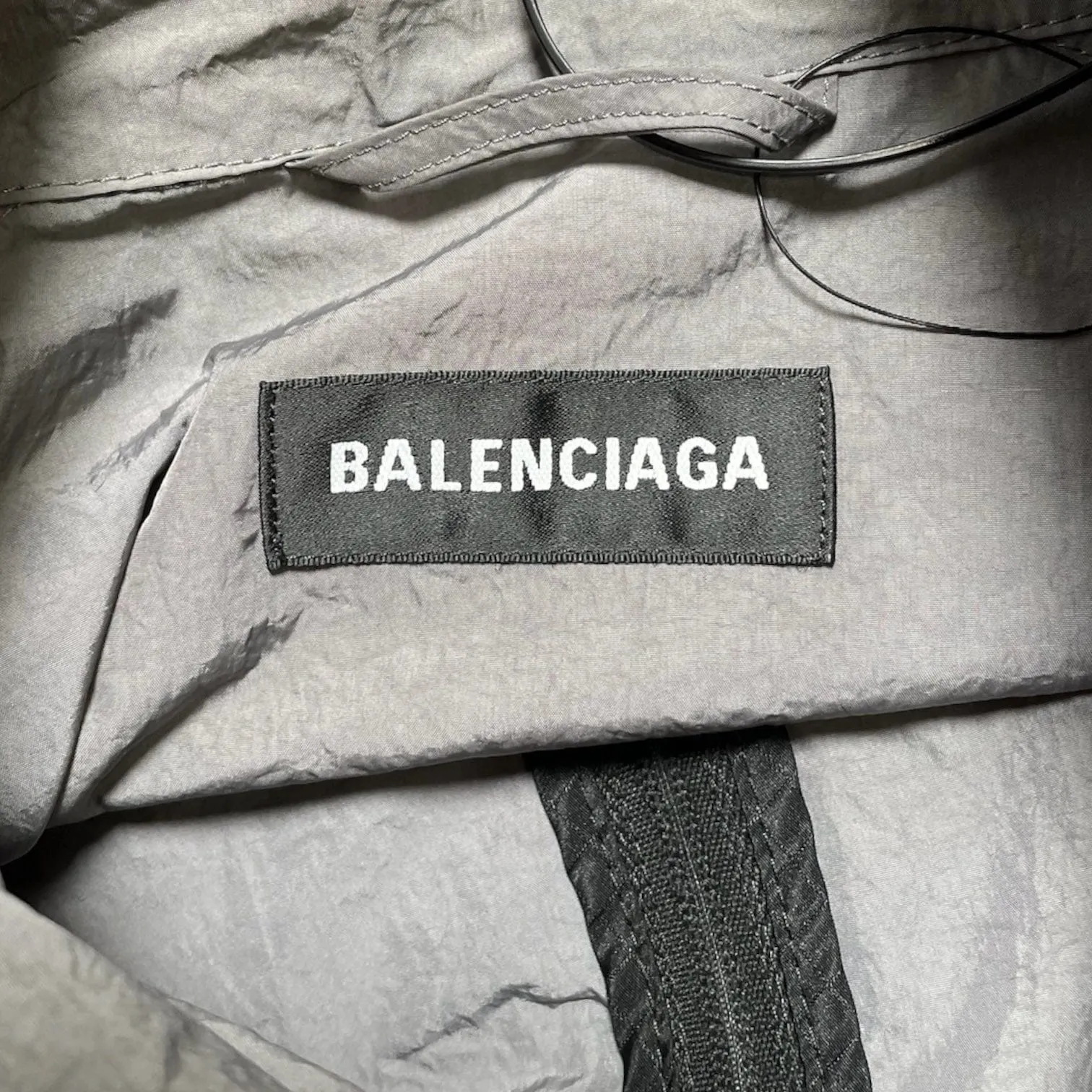 Balenciaga Logo Windbreaker Grey