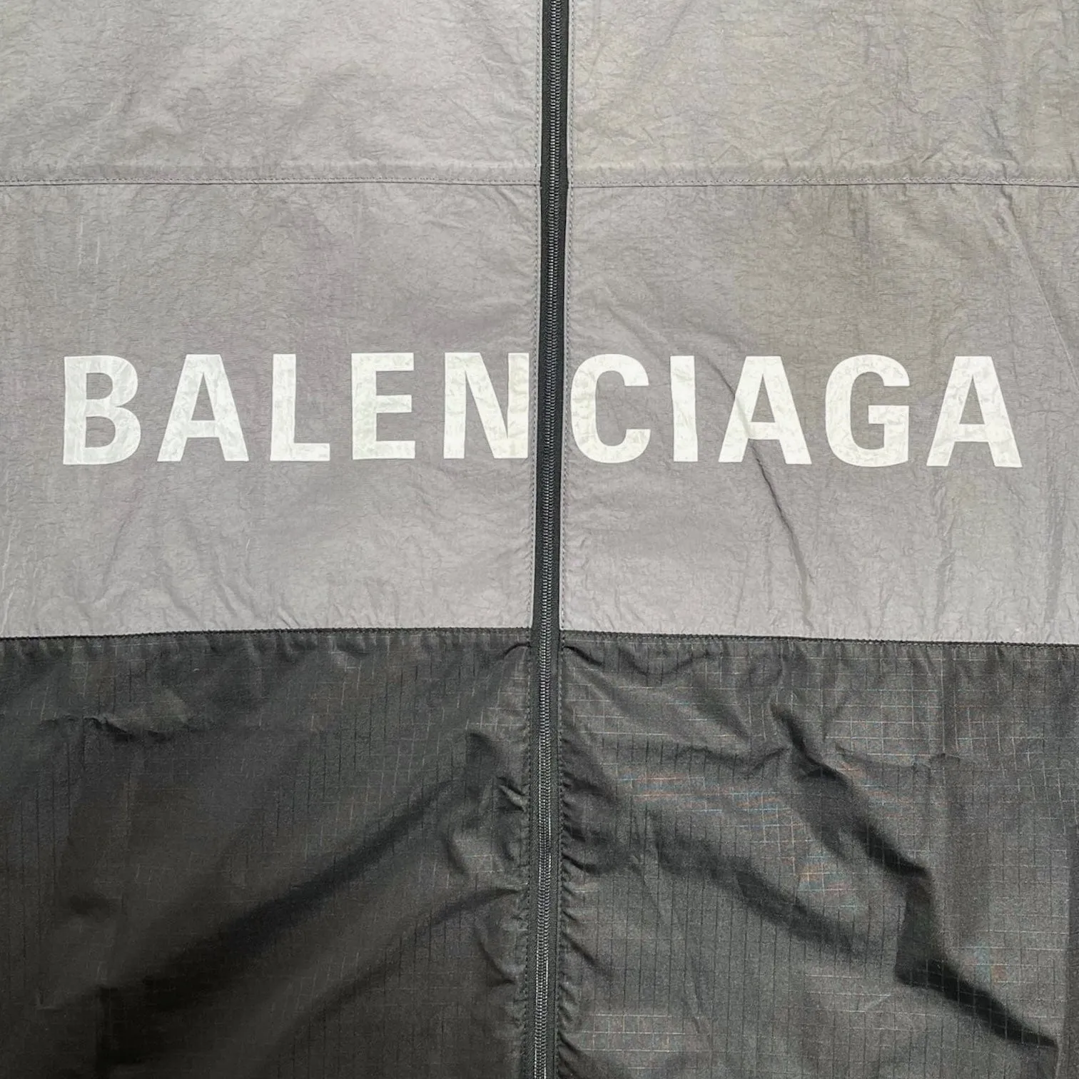 Balenciaga Logo Windbreaker Grey