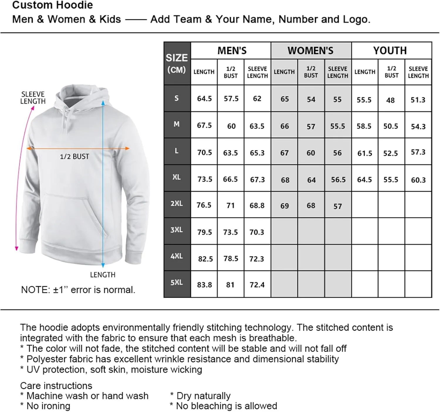 Custom Gradient Fashion Sports Hoodies with Stitched Name/Number/Logo, Suitable for Autumn Early Winter Season