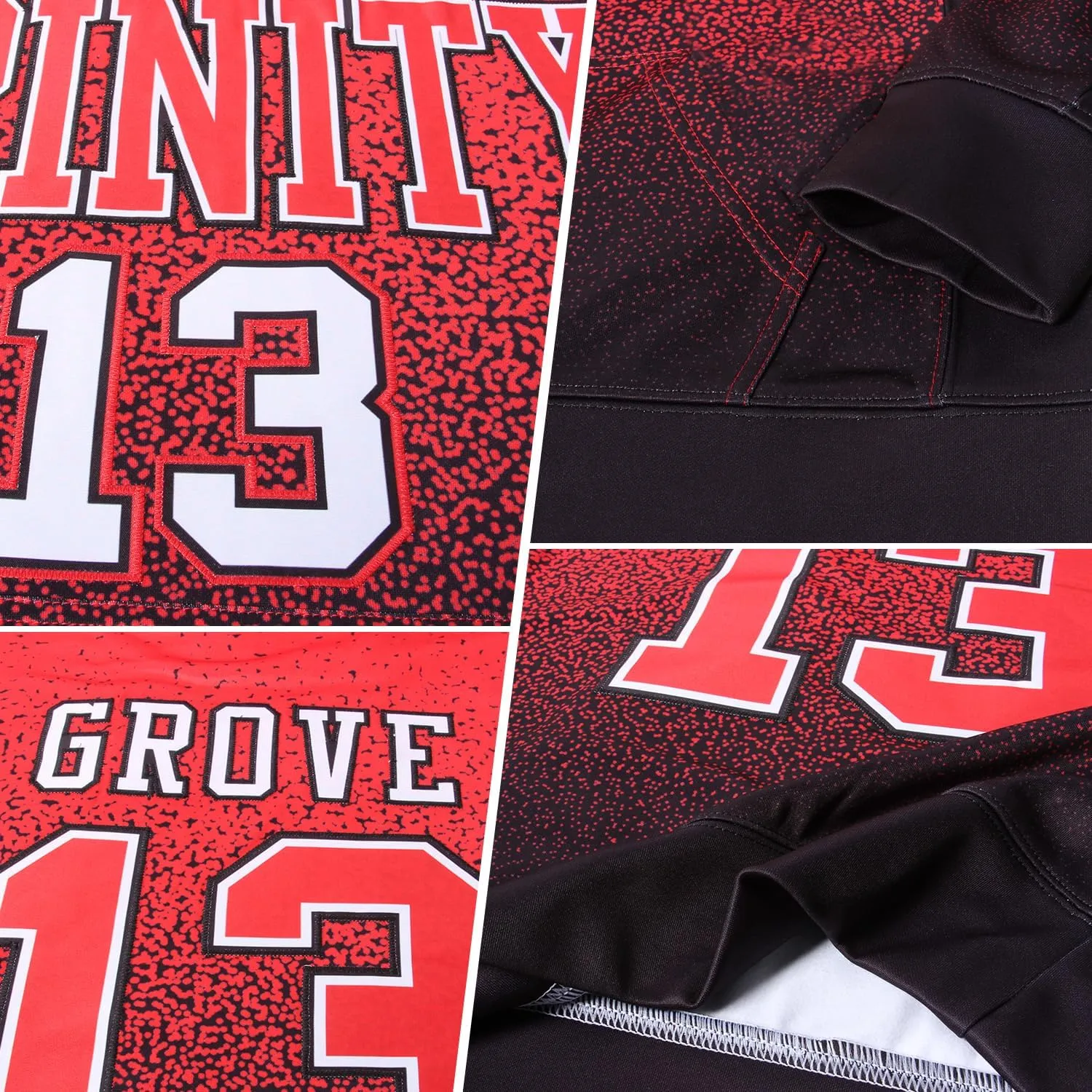Custom Gradient Fashion Sports Hoodies with Stitched Name/Number/Logo, Suitable for Autumn Early Winter Season