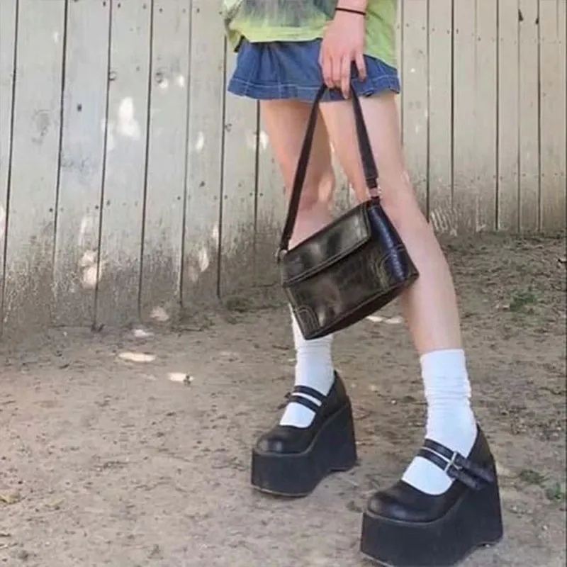 Funki Buys | Shoes | Women's Platform Wedge High Mary Janes