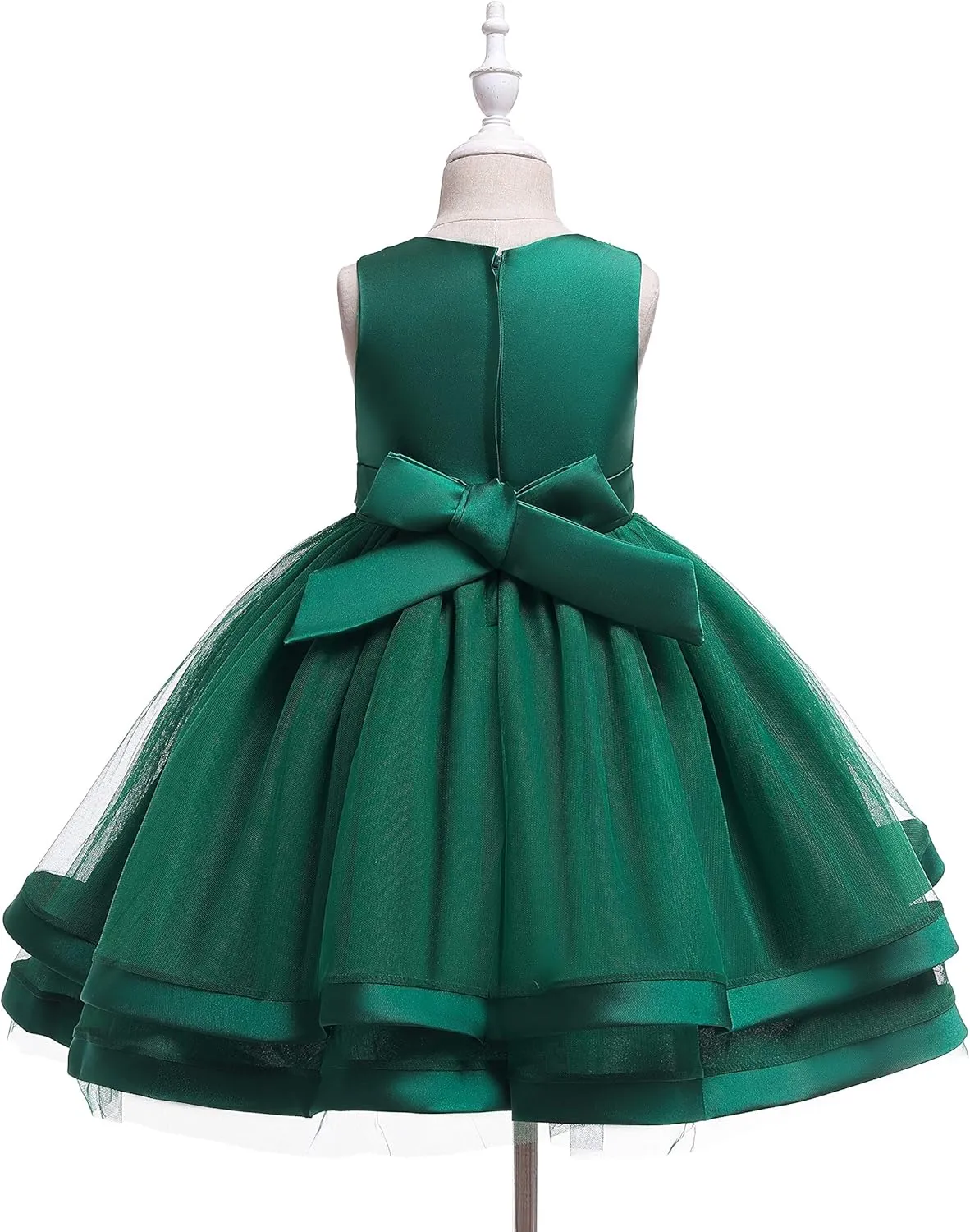 Glamulice Flower Girls Ruffles Sequins Dress Vintage Wedding Bridesmaid Party Dresses Holiday Kids Formal Pageant Gown