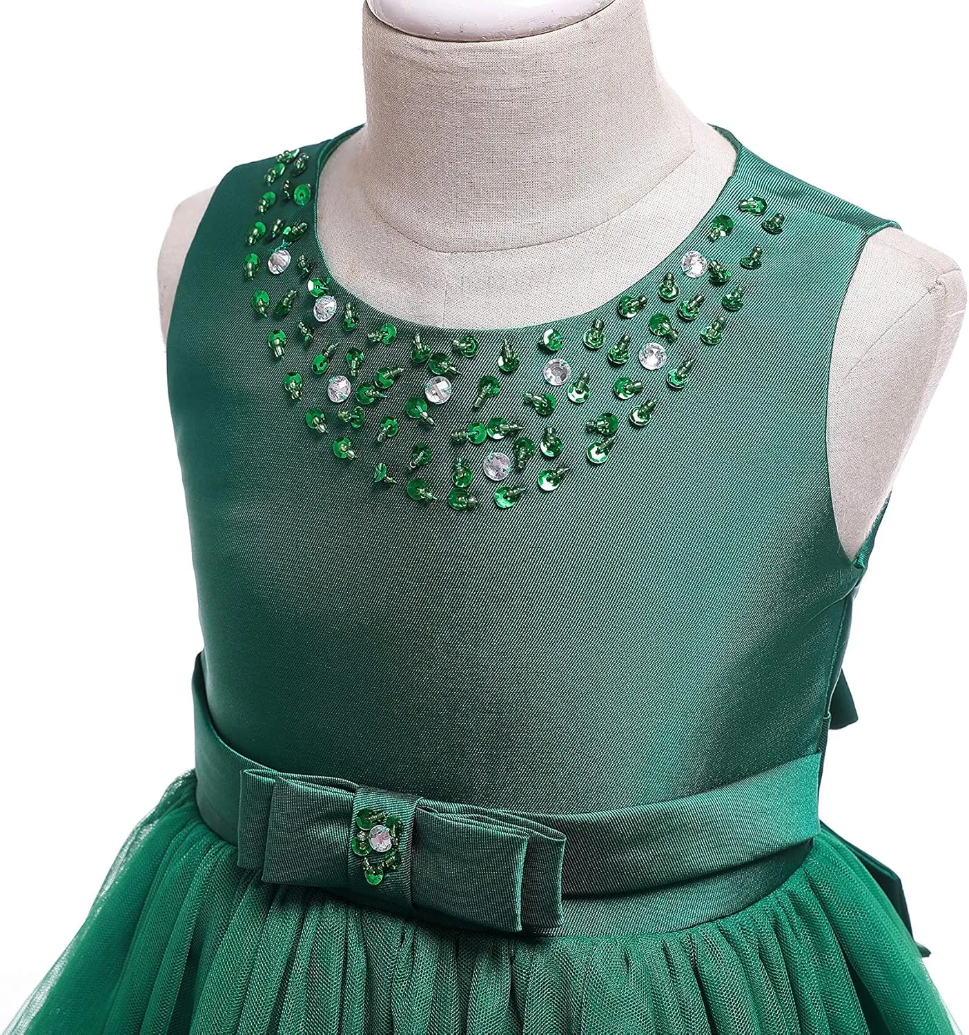 Glamulice Flower Girls Ruffles Sequins Dress Vintage Wedding Bridesmaid Party Dresses Holiday Kids Formal Pageant Gown