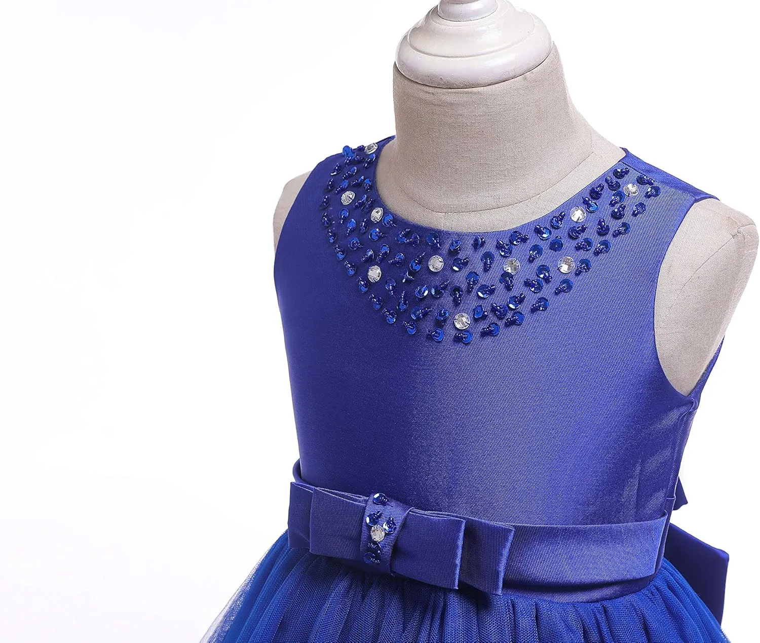 Glamulice Flower Girls Ruffles Sequins Dress Vintage Wedding Bridesmaid Party Dresses Holiday Kids Formal Pageant Gown