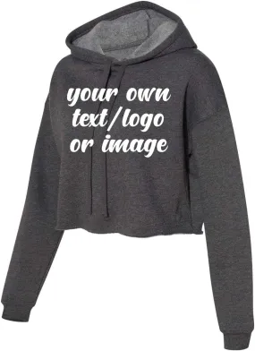 INK STITCH Design Your Own Women's Cropped Fleece Custom Hoodies - 5 Colors