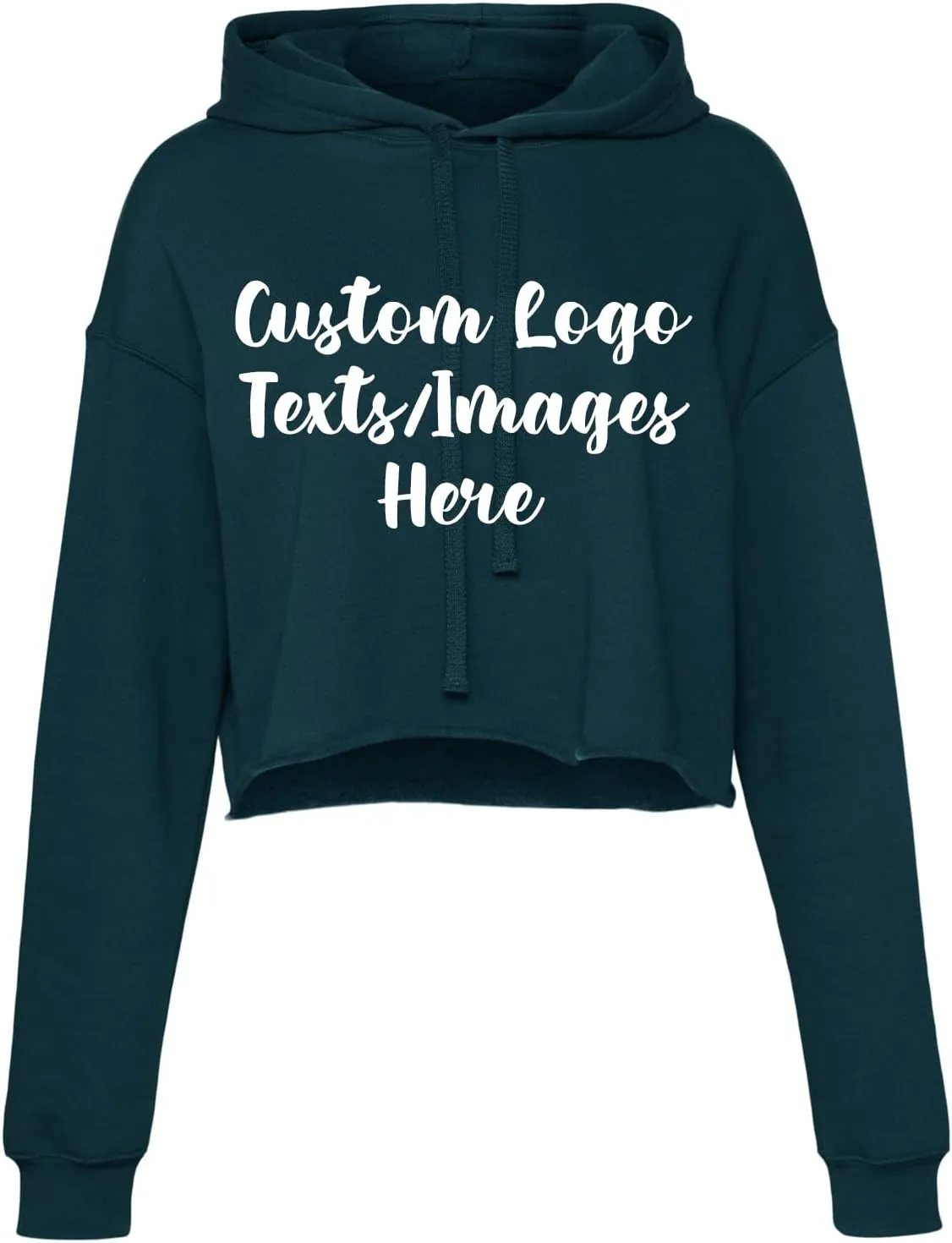 INK STITCH Design Your Own Women's Cropped Fleece Custom Hoodies - 5 Colors