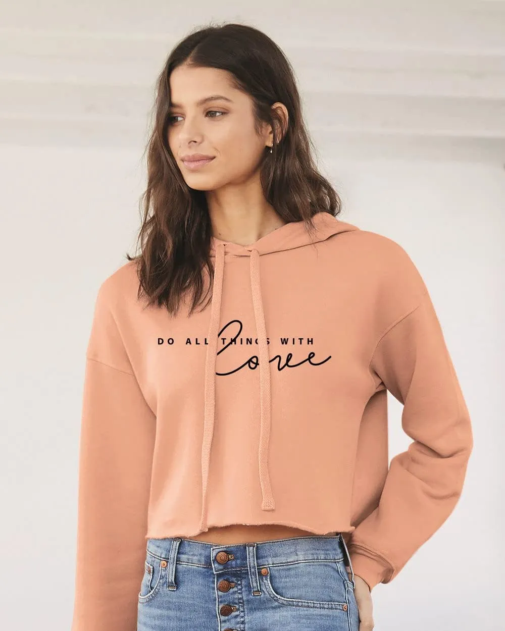 INK STITCH Design Your Own Women's Cropped Fleece Custom Hoodies - 5 Colors