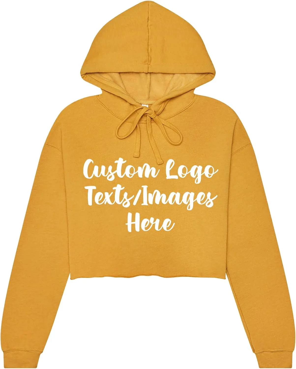 INK STITCH Design Your Own Women's Cropped Fleece Custom Hoodies - 5 Colors