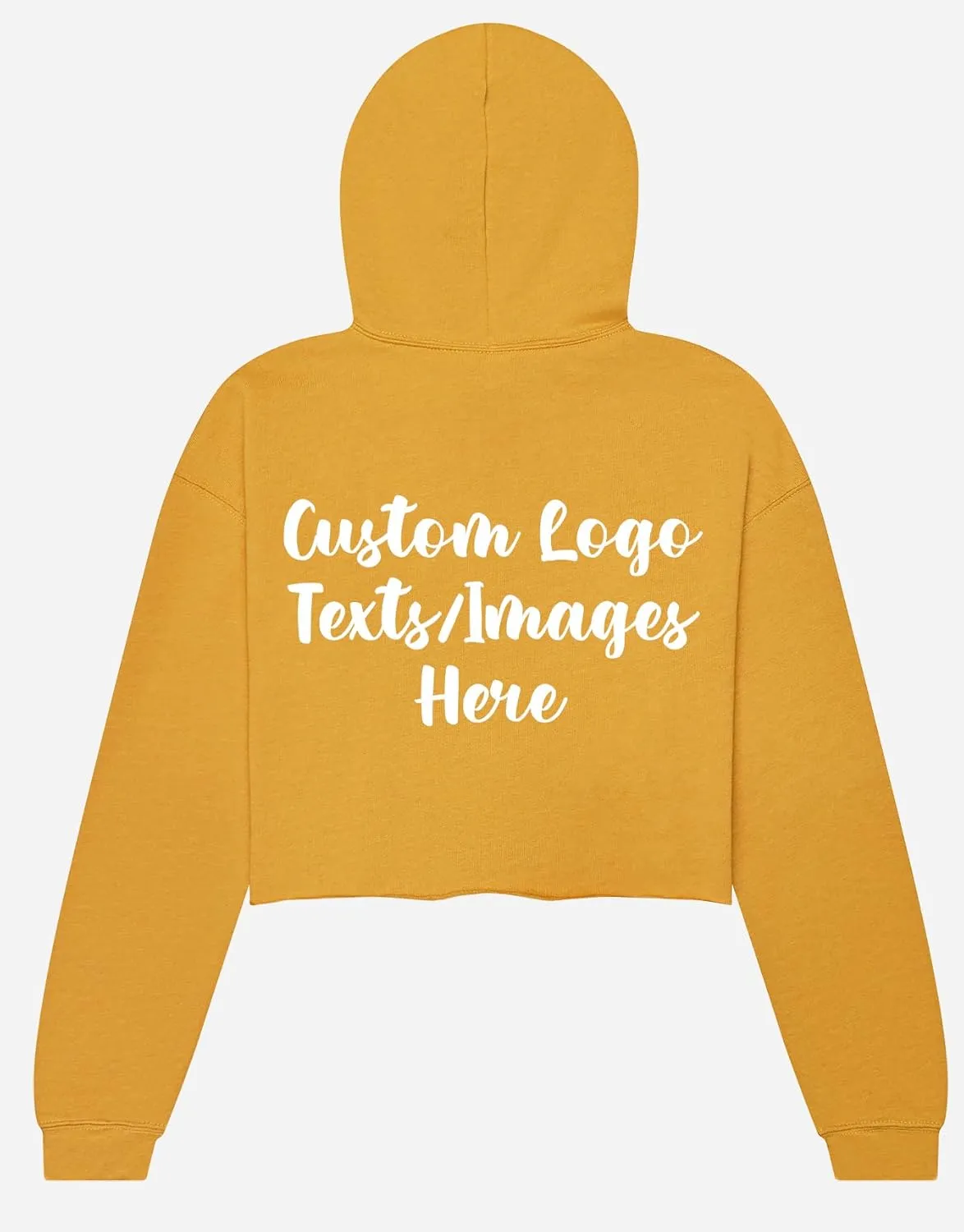 INK STITCH Design Your Own Women's Cropped Fleece Custom Hoodies - 5 Colors