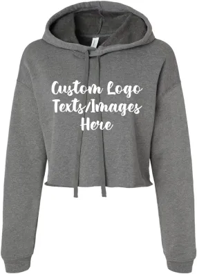 INK STITCH Design Your Own Women's Cropped Fleece Custom Hoodies - 5 Colors