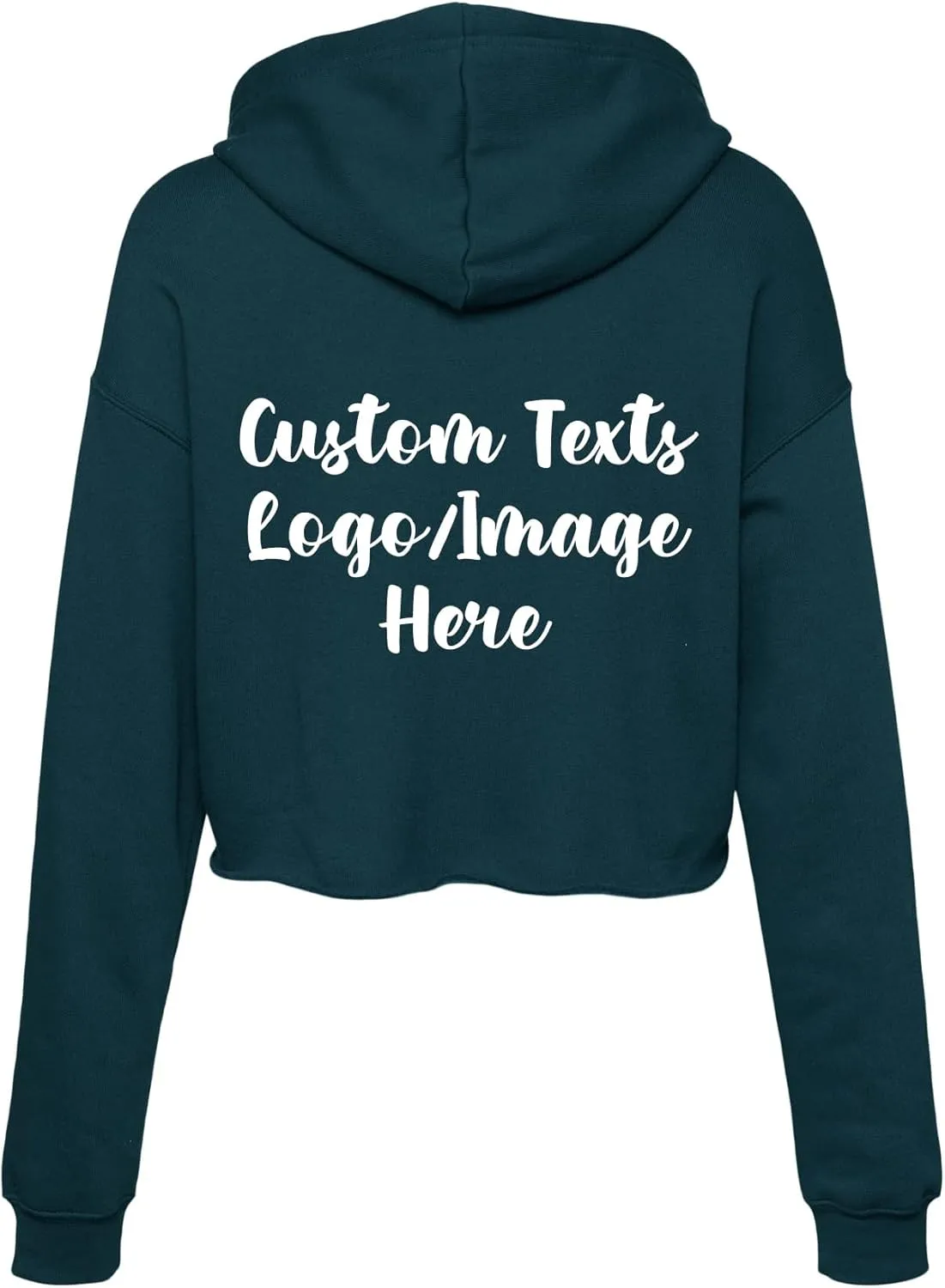 INK STITCH Design Your Own Women's Cropped Fleece Custom Hoodies - 5 Colors