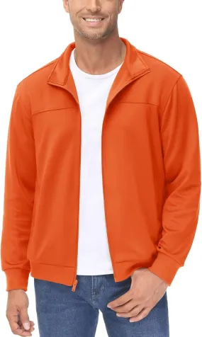 MAGCOMSEN Men's Track Jackets Lightweight Full-Zip Casual Coat Workout Running Athletic Active Jacket With Pockets