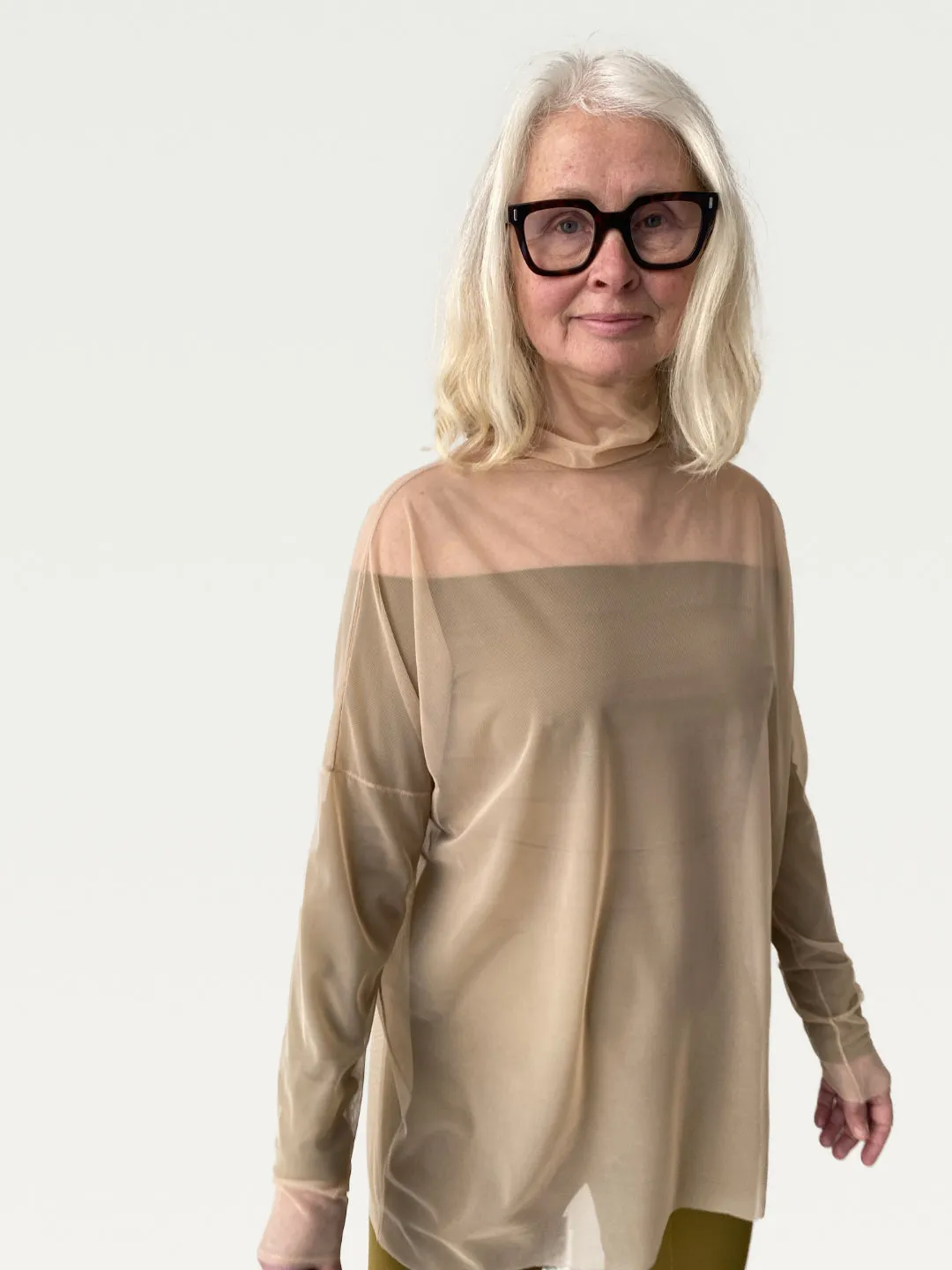Mesh Tunic in Fawn, small / OG Price: $145.00