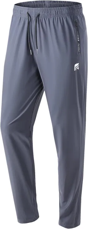 MTB Pants Men's Sweatpants with Zipper Pockets Tapered Joggers for Men Athletic Pants for Workout, Jogging, Running