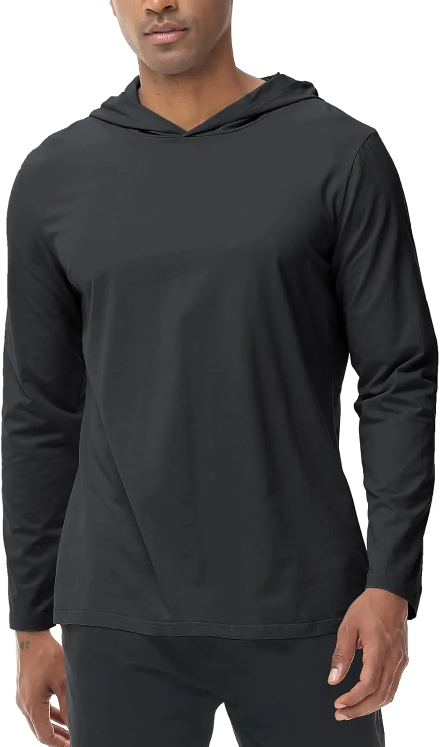 Muscle Killer Men's Workout Long Sleeve Hooded Fishing Shirts Dry Fit Hoodie Active Running