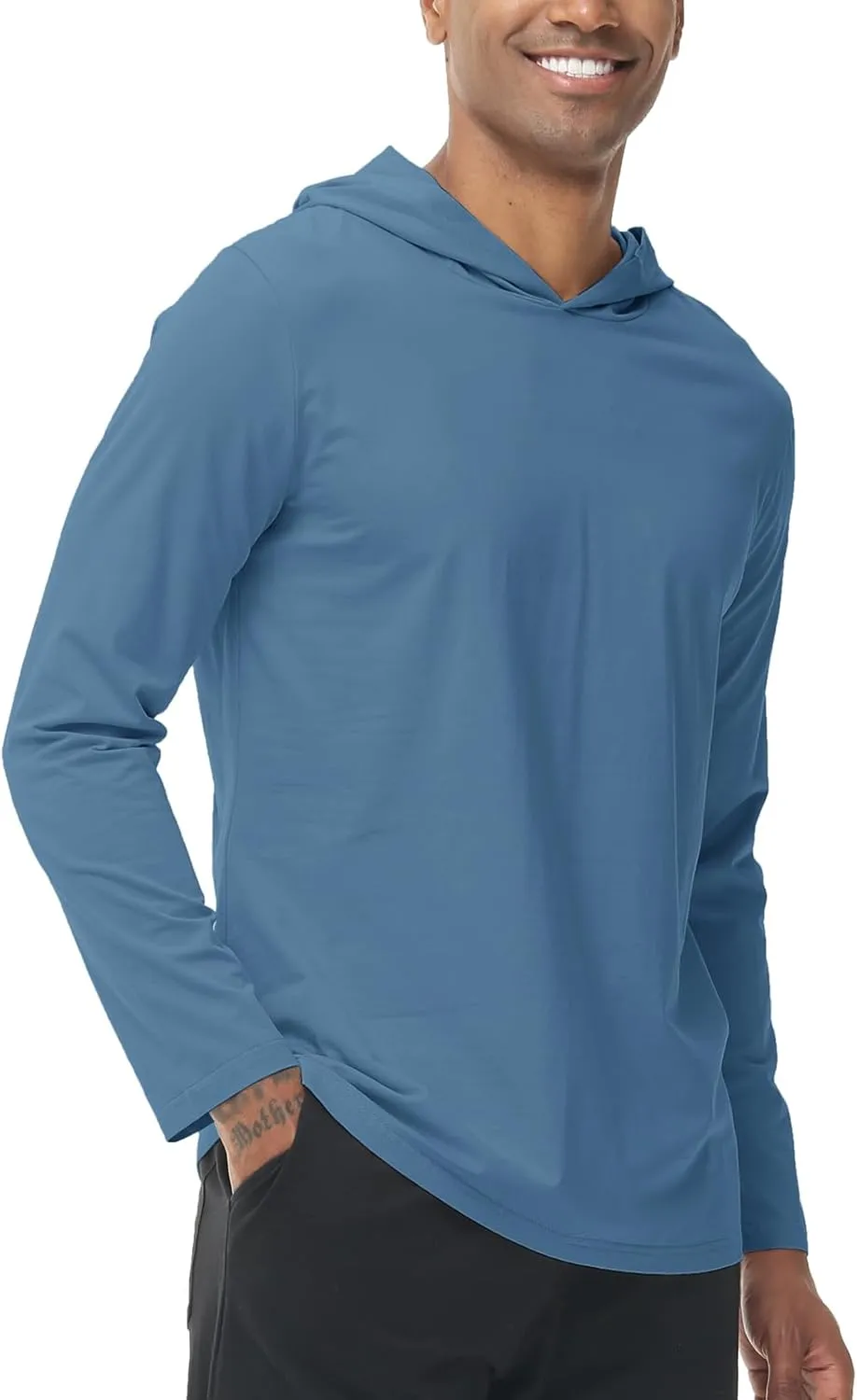 Muscle Killer Men's Workout Long Sleeve Hooded Fishing Shirts Dry Fit Hoodie Active Running