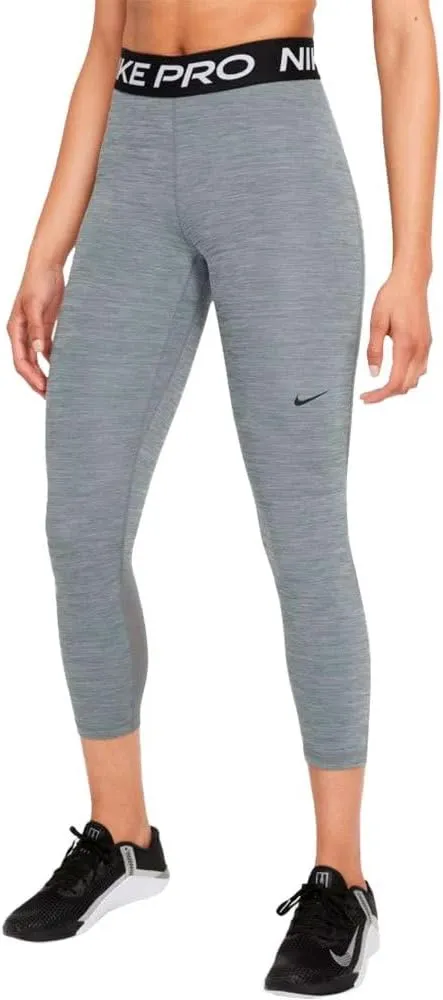 Nike Womens 365 Mid Rise Tight Crop Leggings Gray | Black XS