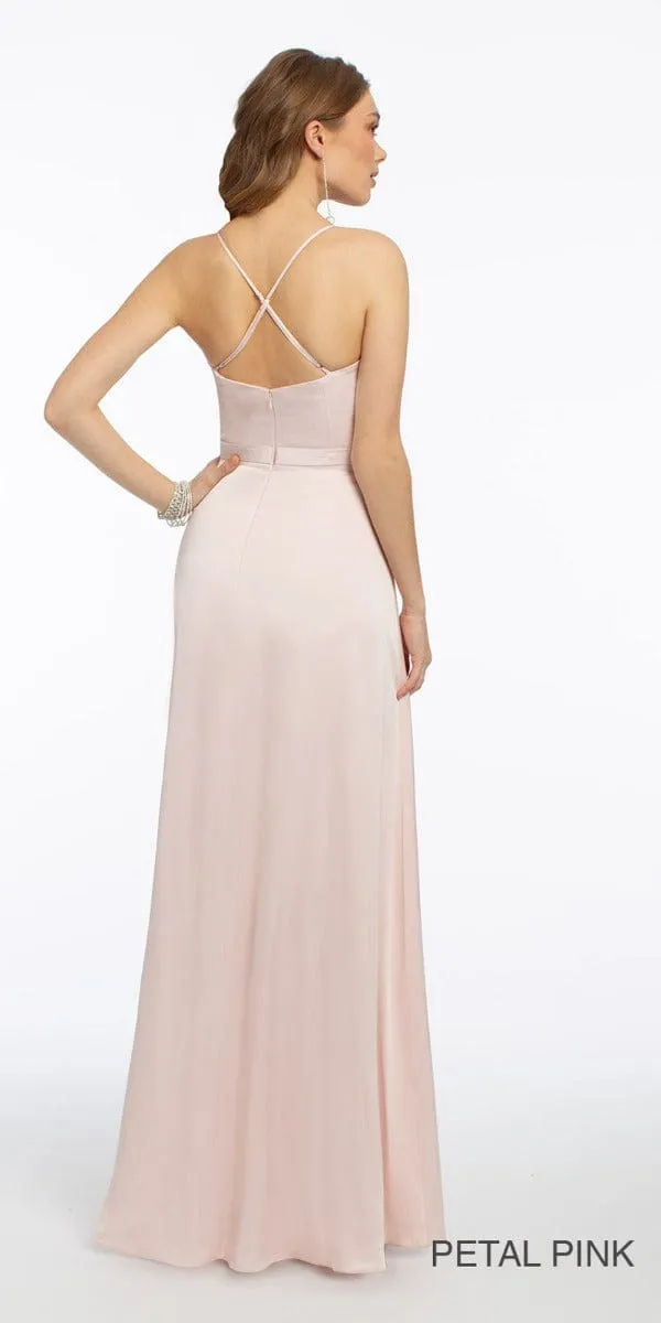 Plunge Crepe X-Back Dress - Missy