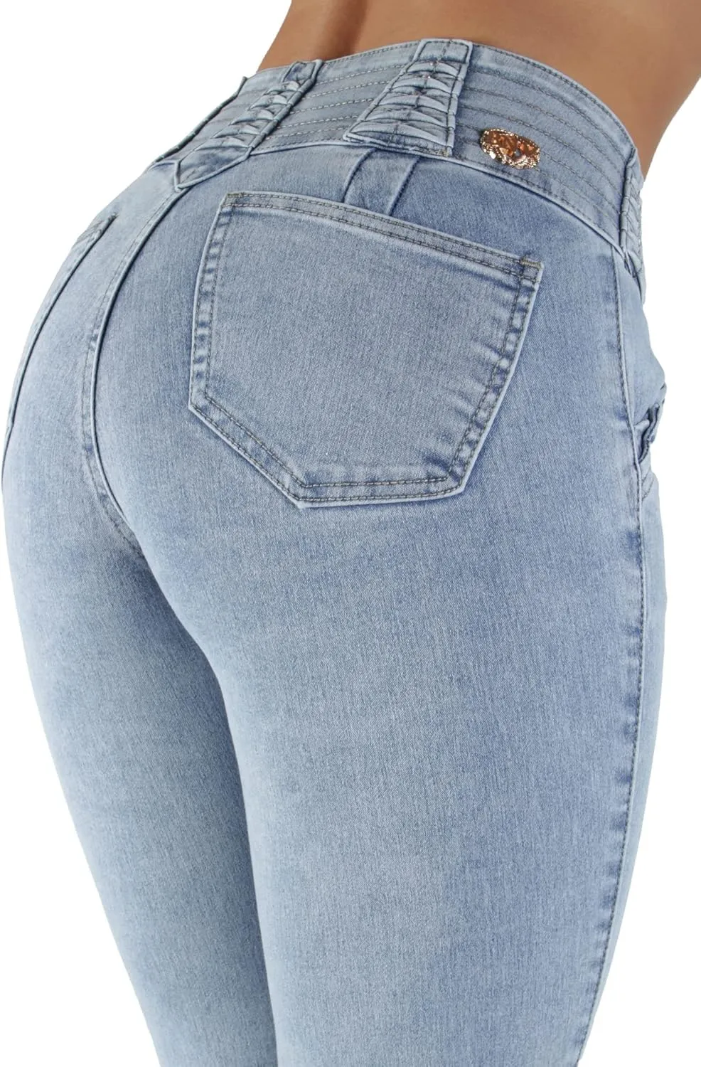 Plus/Junior Size Colombian Design Butt Lift Levanta Cola Stretch Skinny Jeans