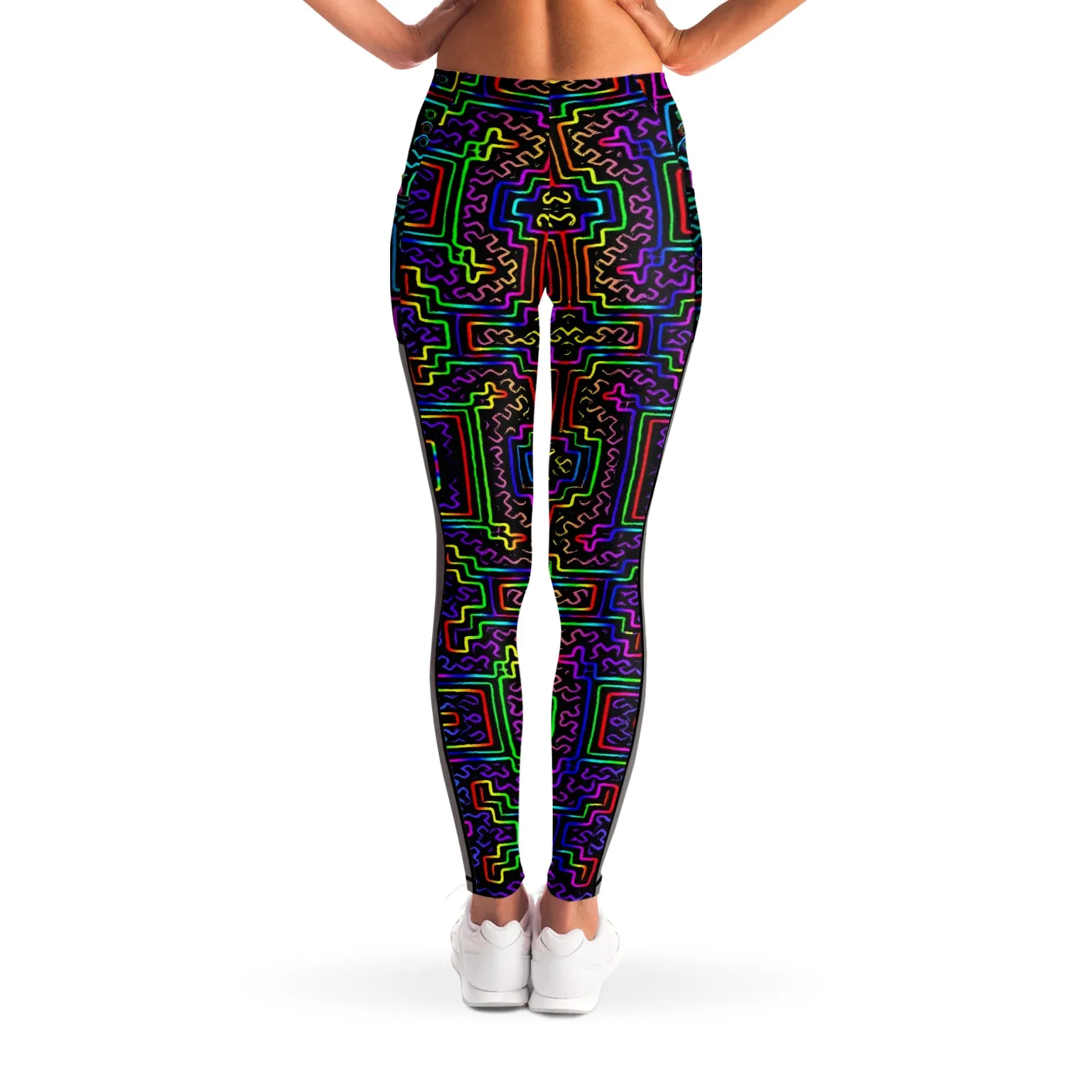 Prismatic Overlay Mesh Pocket Legging