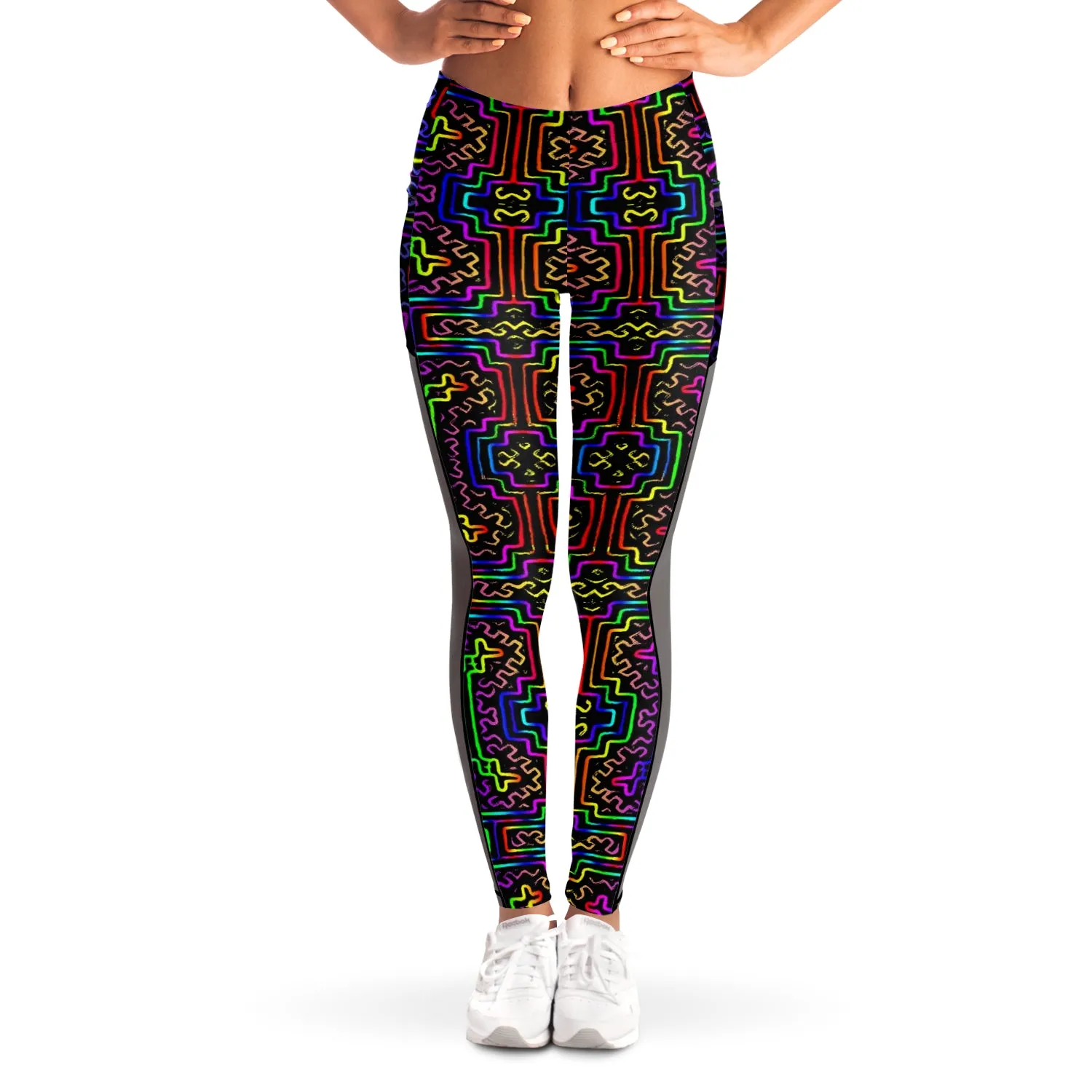 Prismatic Overlay Mesh Pocket Legging