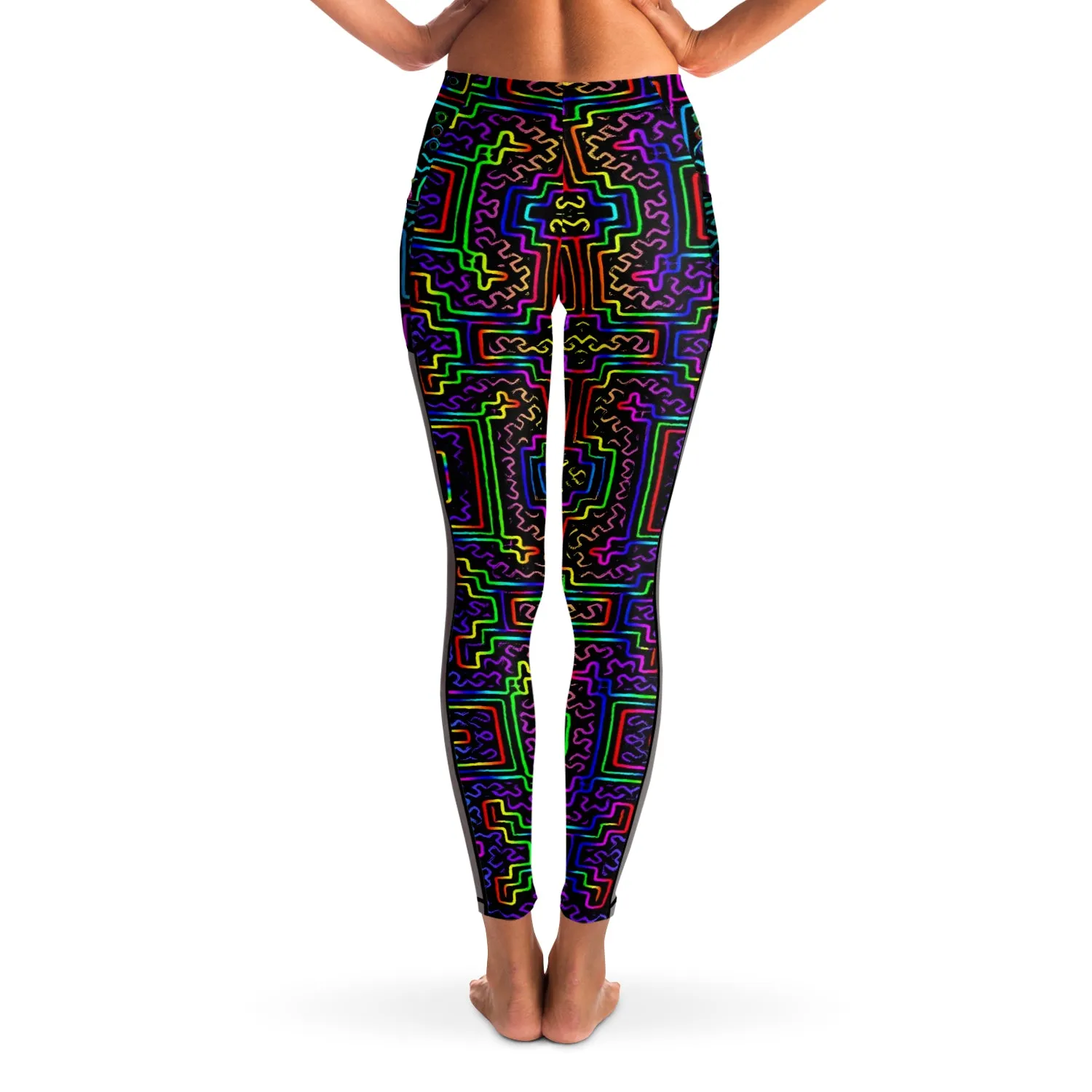 Prismatic Overlay Mesh Pocket Legging