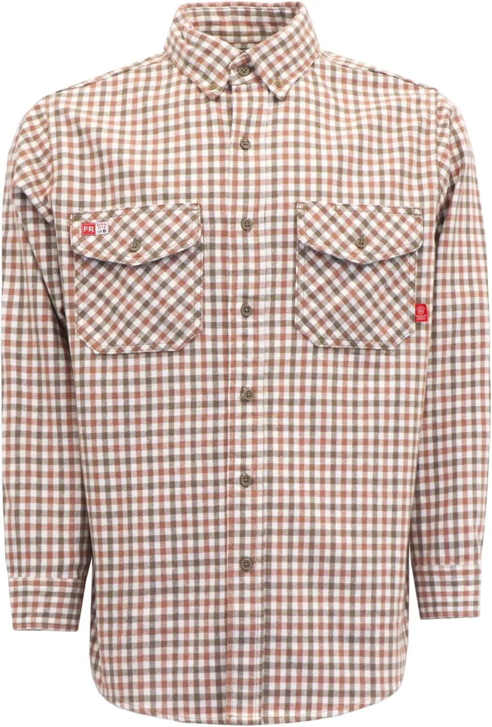 TICOMELA FR Shirts for Men 8.5oz Flannel Plaid Heavy Weight Flame Resistant Shirts Fire Retardant Welding Jacket