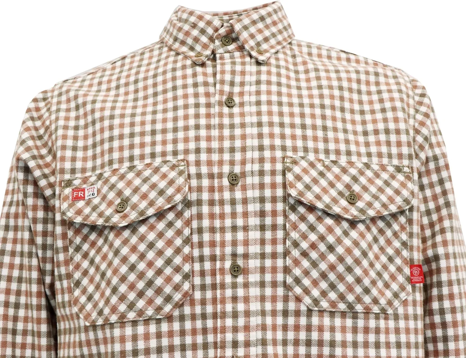 TICOMELA FR Shirts for Men 8.5oz Flannel Plaid Heavy Weight Flame Resistant Shirts Fire Retardant Welding Jacket
