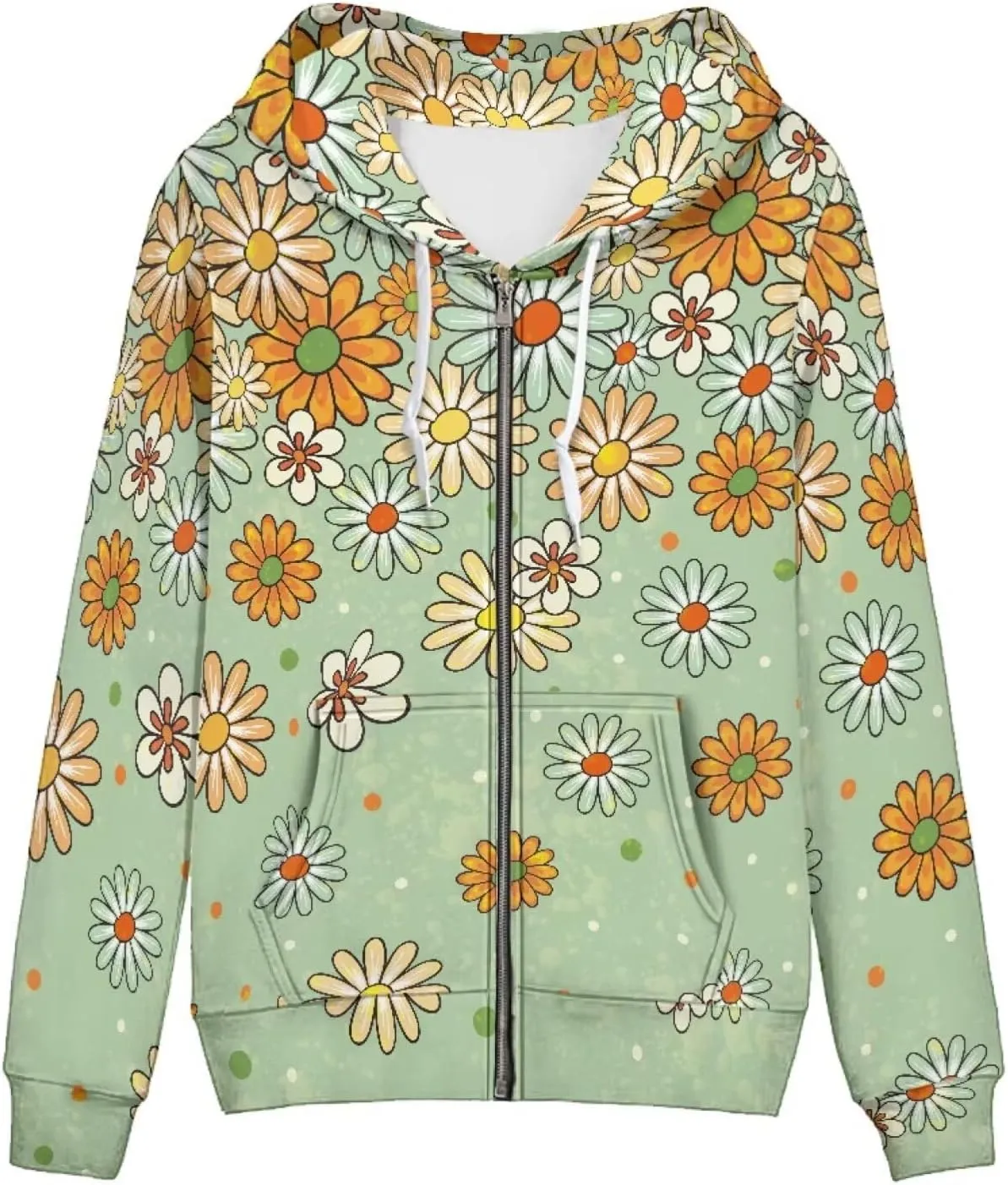 Women's Zip Up Y2K Hoodies Casual Long Sleeve Hooded Sweatshirt Fall & Winter Track Jackets with Pockets
