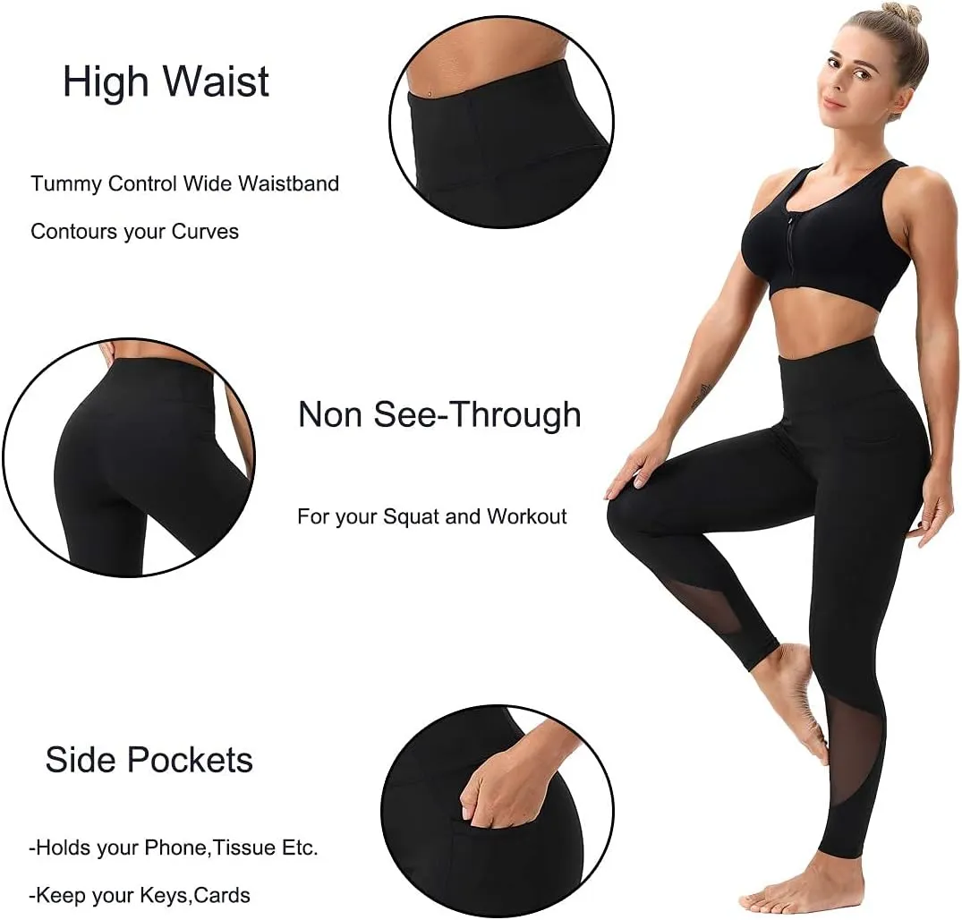 Workout Leggings for Women High Waisted Leggings 7/8 Length Soft Yoga Pants with Pockets